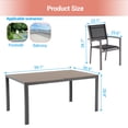 thumbnail image 6 of CHYVARY 7-Piece Metal Textilene Outdoor Furniture Set Waterproof Dining Chair Set Suitable for Patio Backyard and Garden, Black, 6 of 6