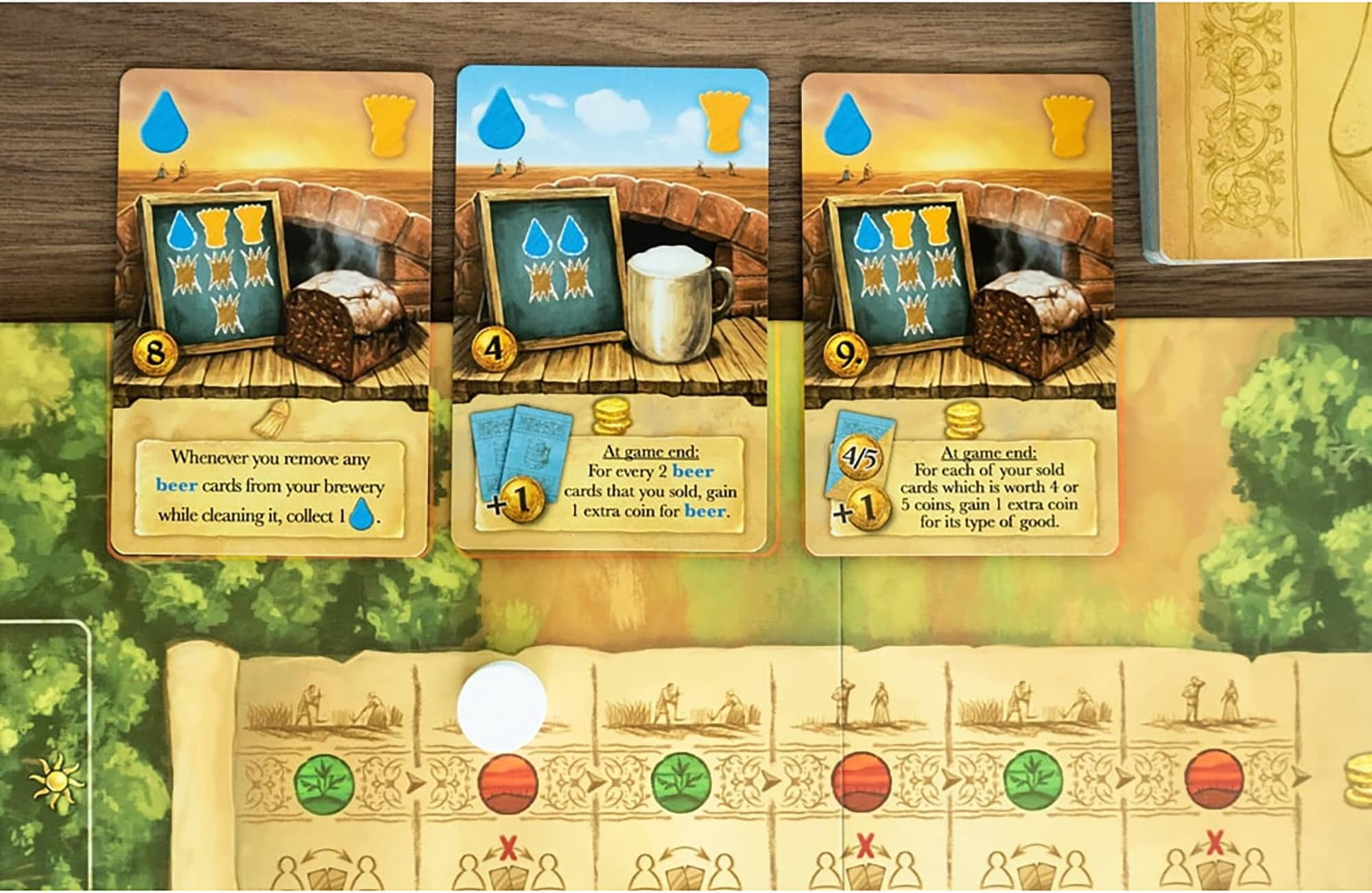 Capstone Games Beer & Bread Card Game for 2 Players, Strategic Brewing and Baking Theme with Competitive Resource Planning, Gameplay Replay Value for Adults and Teens | Ages 10+ | 30 Minute Playtime