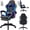 013l-blue RGB, variant on Snoonwee White PVC Leather Gaming Chair – Ergonomic Reclining Office Chair for Adults, Includes Footrest & Lumbar Support, 380 lb Capacity, High-Back Design