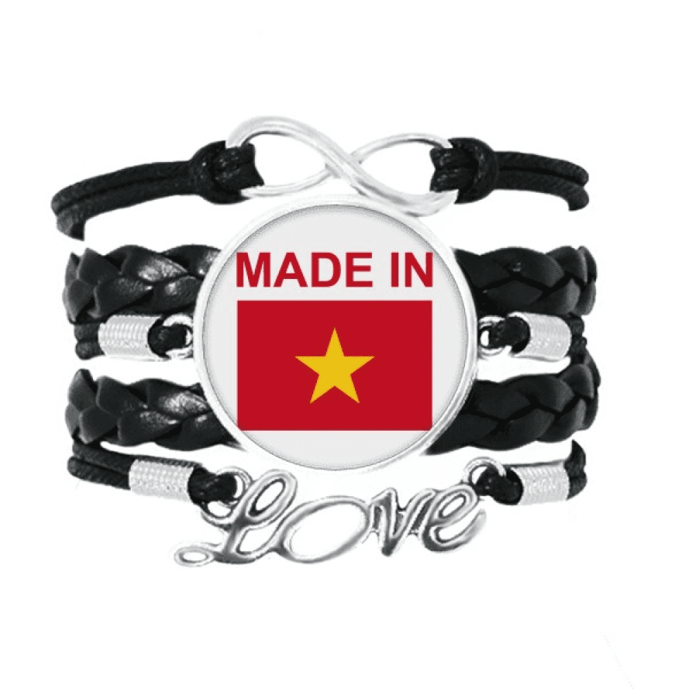 Vietnam Country Love Bracelet Love Accessory Twisted Leather Knitting