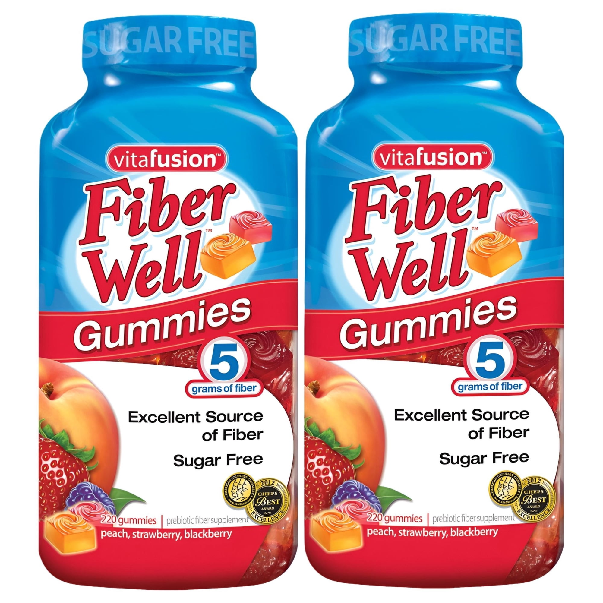 Vitafusion Fiber Well Sugar Free Gummies 220 Count 2 Pack