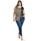 thumbnail image 5 of Blusa sin manga 2 texturas Roman Fashion /Tallas Extras, 702 (Print /Beige) beige 38, 5 of 6