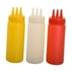 thumbnail image 2 of 3x Botellas de salsa Dispensador de condimentos Botella vacía con boquilla puntiaguda pequeña para Amarillo Rojo Blanco, 2 of 9