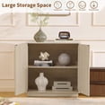 thumbnail image 5 of LKTART 31.5" Mid Century Modern Sideboard Buffet Cabinet with Storage, 2 Doors & Adjustable Shelf, Freestanding Credenza Console for Living Room Entryway Dining Room, Rock Grey, 5 of 7