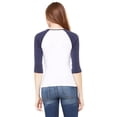 thumbnail image 3 of Women's Baby Rib 3/4 Sleeve Contrast Raglan T-Shirt, 3 of 3