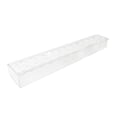 thumbnail image 1 of Florero de acrílico transparente Centro de mesa Florero floral decorativo largo rectangular para fiesta, 1 of 9