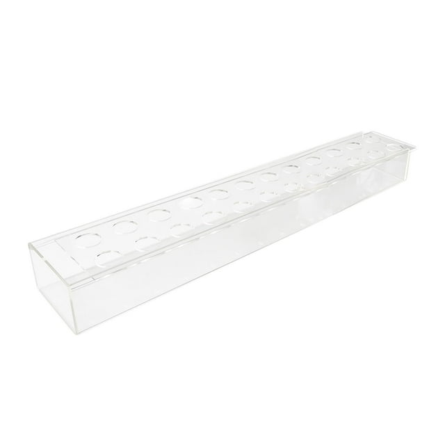 Florero de acrílico transparente Centro de mesa Florero floral decorativo largo rectangular para fiesta