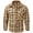 Khaki, variant on Men's Flannel Shirts Long Sleeve Plaid Brushed Casual Western Cowboy Pearl Snap Shirt Checkered Work Shirts for Men