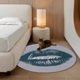 thumbnail image 2 of Round Rugs 4Ft, Teal Lip Round Area Rug Washable Indoor Throw Carpet, Kiss Love Grey Retro Art Soft Non Slip Circle Rug for Kitchen Nursery Room Home Decor Aesthetic, 2 of 8