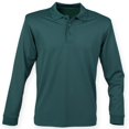 thumbnail image 1 of Henbury - Polo de manga larga con control de la transpiracion Modelo Coolplus hombre caballero (Verde botella), 1 of 2