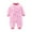 Hot Pink-I, variant on Utoimkio Newborn Infant Baby Romper Boy Girl Long Sleeve Floral Print One Piece Jumpsuit Winter Fleece Warm Outwear Clothes Pajamas Outfits for Kids 3-18M