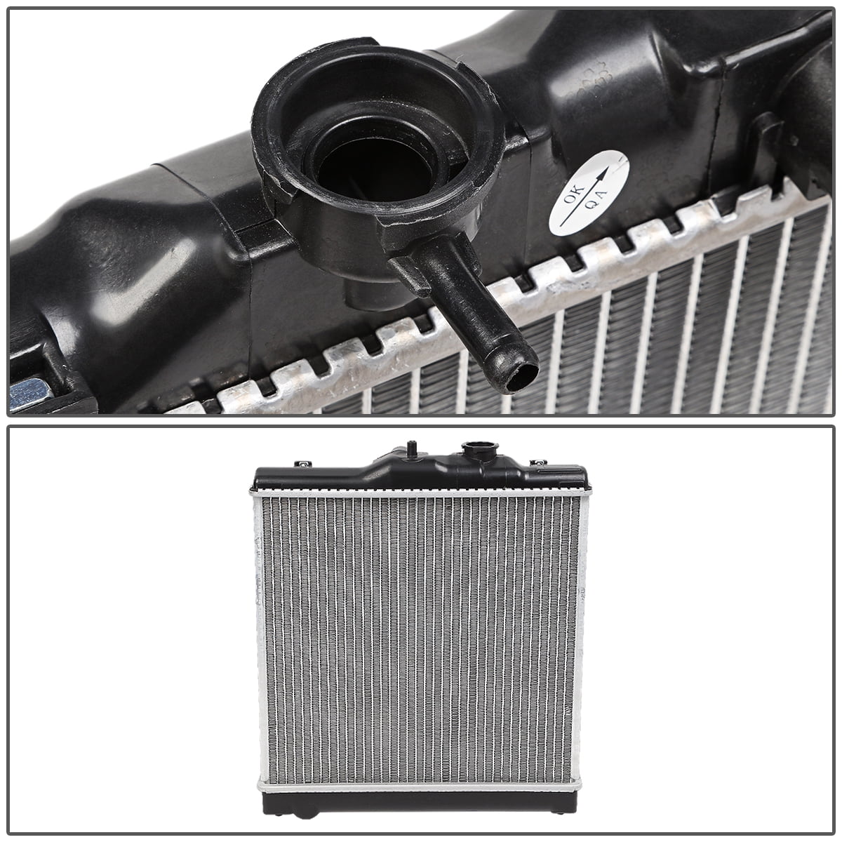 DNA Motoring OEM-RA-1290 Aluminum Radiator For 1992-2000 Honda Civic 93-97 Del Sol AT 94 95 96 98 99