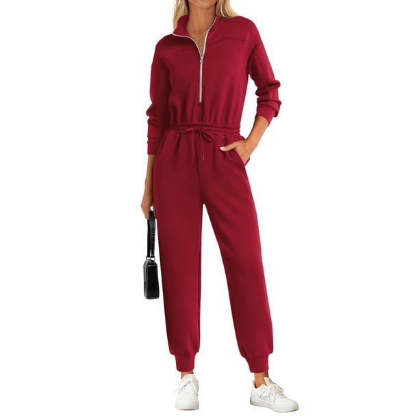 Mono Enterizo PRETTYGARDEN para Mujer con Media Cierre y Cintura Ajustable M