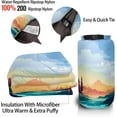 thumbnail image 3 of Outdoor Puffy Camping Blanket, Lightweight Down Alternative Puffy Printed Camping Large Ultra Warm Hammock Top Quilt Waterproof Blanket for Traveling Picnic Beach Party Cold Weather (Sunset), 3 of 14