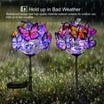 thumbnail image 4 of Rirool Solar Garden Lights Outdoor, 2 Pack Waterproof Butterfly Flower Multicolor LED Stake Lights with 600mAh Battery for Yard Lawn Patio Pathway Landscape Decor Gifts for Women, 4 of 9