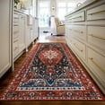 thumbnail image 2 of Lochas Boho Area Rug Vintage Bohemian Rugs Floor Carpet for Hallway Entryway Bedroom Kitchen Bathroom,2' x 6',Red, 2 of 7