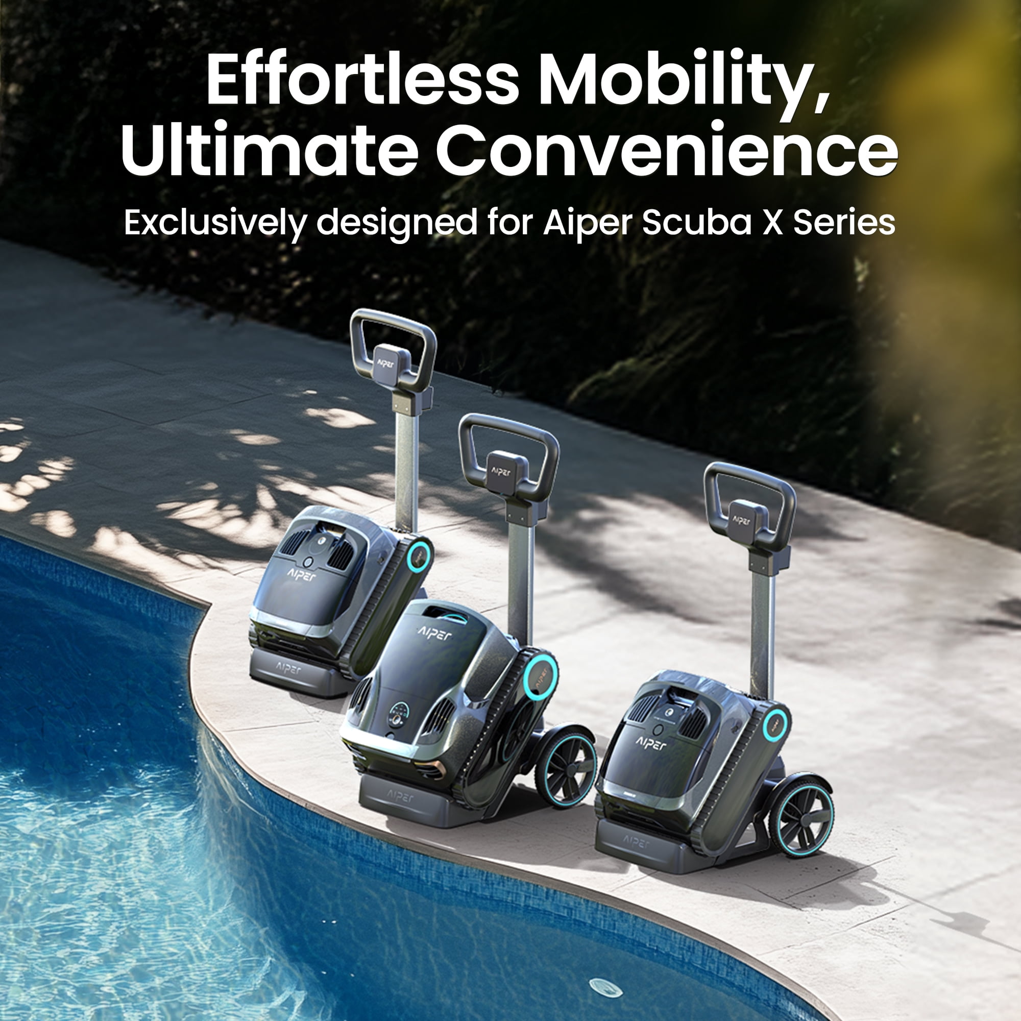 Aiper Portable Caddy for Scuba X1 Pro Max, X1 Pro & X1 Robotic Pool Cleaners, Compatible with Wireless Charging Dock, Easy Storage & Mobility