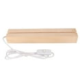 thumbnail image 2 of Rectangle LED Lights Display Bases, Wooden LED Lights Display Pedestal USB Interface Warm Light Solid Wood For  Glass Acrylic Jewelry, 2 of 8