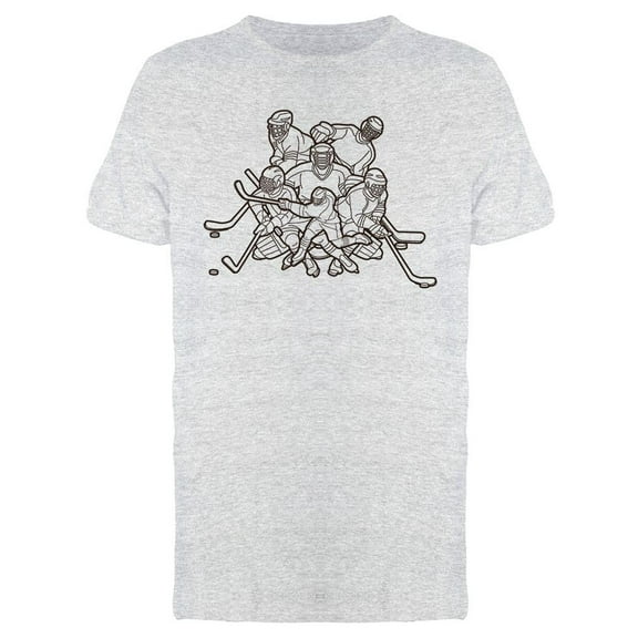 Group Of Ice Hockey Players T-Shirt Men -Image by Shutterstock, Male Medium