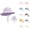 Light Purple, variant on Toddler Adjustable Cotton Bucket Hat Fruit Print Sun Protection Fisherman Cap Soft Breathable UV Protection Hat for Baby Boys Girls Age 1-3 Beach Outdoor Travel Summer Casual Daily Wear Essentials