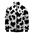thumbnail image 5 of Abrigos de moda 2024, chaqueta con cremallera informal con estampado 3D de manchas de vaca en blanco y negro para hombres y niños, sudaderas deportivas, ropa de mujer, 5 of 5