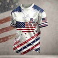 thumbnail image 2 of Patriotic T Shirt for Men Casual Crewneck Top Short Sleeve T-Shirts for Soccer Baseball Fans 4th of July 250th Anniversary Casual Daily Wear, 2 of 3