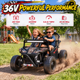 thumbnail image 5 of Conchico 36V Powered Ride on Toy for Big Kids, 2 Seater Electric Ride on Car with Rear Wheel Suspension, Bluetooth, Max Speed 8 mph, Aged 6+, Black, 5 of 8