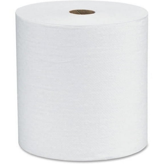 Scott High-Capacity Hard Roll 1 Ply - 8" x 1000 ft - 7.87" Roll Diameter - White - Paper - Chlorine-free, Soft, Absorbent, Nonperforated, Fragrance-free - For Washroom - 12 / Carton