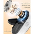 thumbnail image 5 of HoLife 1800mAh Fabric Shaver, Lint Remover with Brush, 2 Replaceable Stainless Steel Blades,6-Leaf Blades, Portable Sweater Epilator Ball Shaver Rechargeable, 5 of 10