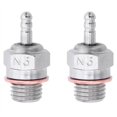 thumbnail image 1 of 2Pcs Glow Plugs Hot Spark Engine Accessories for Nitro Truck Replace OS RC Car 70117 N3, 1 of 5