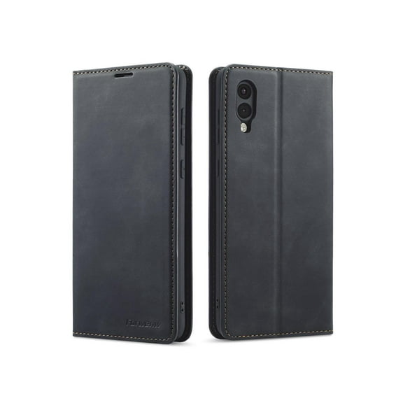 Samsung Galaxy A02 Case, Premium PU Leather Cover TPU Bumper with Card Holder Kickstand Hidden Magnetic Shockproof Flip Wallet Case for Galaxy A02 / Galaxy M02