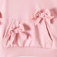 thumbnail image 4 of WMQPNNS 2 Piece Outfit for Girls Bowknot Hooded Sweatshirt and Wide Staight Leg Sweatpants Casual Streetwear Fall Fashion Clothes(Size 4-5 Years, Pink), 4 of 7