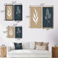 thumbnail image 4 of Designart "Singular Botany Solitary Leaf on Neutral Canvas" Flowers Framed Wall Art Set Of 2 - Traditional Beige Framed Canvas Set For Living Room Decor, 4 of 6