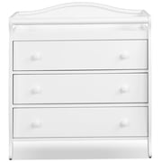 Costway 3 Drawer Baby Changing Table Infant Diaper Changing Station Wood with Safety Belt White