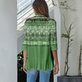 thumbnail image 4 of ZKIRBJV Summer Cardigans for Women Lightweight 3/4 Sleeve Plus Size Cardigan Open Front Shrug Cardigan Floral Print Dressy Casual Soft Coat Jacket Green XL, 4 of 6