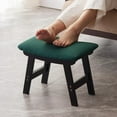 thumbnail image 1 of Foot Stool Ottoman and Footstool Small Sofa Foot Rest Bamboo Foot Stool Under Desk Extra Seating for Living Room Bedroom and Kitchen (Natural Stool Legs - Surface), 1 of 7