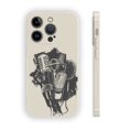 thumbnail image 1 of Protección de moda: Funda plateada para iPhone de doble capa esmerilada con gráfico moderno para iPhone 15 Pro Max 14 13 12 Pro 11, 1 of 4