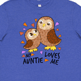 thumbnail image 4 of Inktastic My Auntie Loves Me- cute owl family Youth T-Shirt, 4 of 5