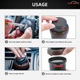 thumbnail image 5 of RV Cenicero de fibra de carbono para coche con encendedor y luz de respiración LED colorida, presione para abrir la tapa, extraíble y portátil Rojo Verde, 5 of 5