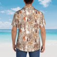 thumbnail image 4 of Balery Woodland Animals in Neutral Tones Camisas hawaianas de manga corta para hombre, camisas playeras de corte holgado, camisas de vacaciones con botones,Medium, 4 of 7