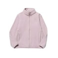 thumbnail image 3 of Womens Plush Jacket Winter Warm Up Full Velour Sweatshirt Round Neck Long Sleeve Casual Loose Coat With Pockets,Wine,S, 3 of 4