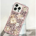 thumbnail image 3 of iPhone 14 Bling Glitter Case,Luxury Bling Diamond Rhinestone Gemstone 3D Perfume Bottle and Flower Gemstone Soft TPU Back Cover Case for Women Girls with iPhone 14 6.1" 2022, 3 of 10