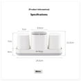 thumbnail image 5 of Toothbrush Holder for Bathroom, Electric Toothbrush Holder with Cups, Kids Bathroom Accessories Set with Toothpaste Holder, White, 5 of 5