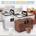 thumbnail image 4 of Shazo 2 PC (11L | 372 fl oz) Extra Large Airtight Flour Sugar Storage Containers with Handle, BPA Free Plastic Food Storage Containers with Lids, 4 of 10