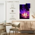 thumbnail image 4 of Elephant Stock Serenity Beach Wall Art - Vertical Canvas Wall Art - Living Room Wall Decor - Beach Canvas - Purple And Pink Decor - 16" x 24", 4 of 4