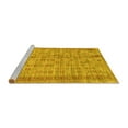 thumbnail image 2 of Ahgly Company Machine Washable Indoor Round Abstract Yellow Contemporary Area Rugs, 8' Round, 2 of 4
