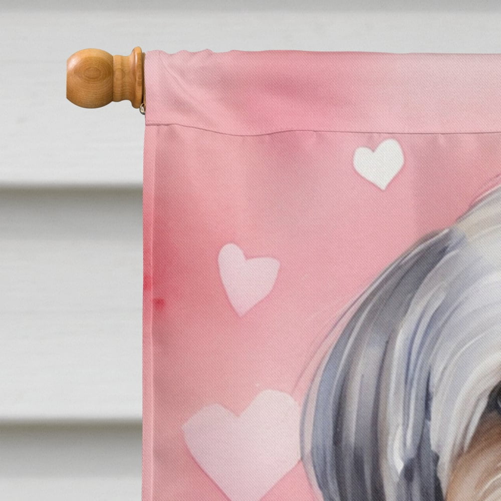 Lhasa Apso My Valentine House Flag 28 in x 40 in