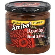 Arriba Medium Fire Roasted Mexican Red Salsa, 16 oz (Pack of 6)
