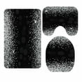 thumbnail image 1 of Shiny Silver Glitter Black 3 Piece Bathroom Rugs Set Bath Rug Mat And Toilet Lid Cover Slim Bathroom Storage Cabinet Standing Towel Racks for Bathroom Bathroom Organizer Shelf Baby Beach Towel, 1 of 4