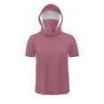 thumbnail image 6 of Penkiiy Men's UPF 50+ Sun Protection Short Sleeve Hoodie with Face Mask | Lightweight Fast-Dry Anti-UV Fishing Shirt | Summer Must-Have, Outdoor Activewear, 6 of 8